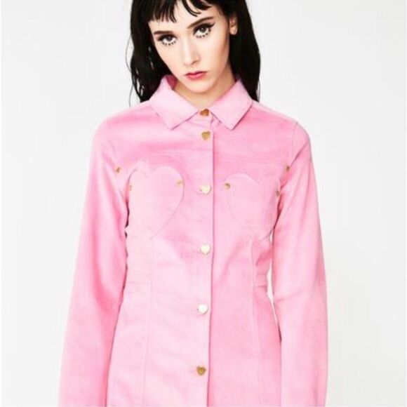 Lazy Oaf Dresses & Skirts - Adorable Lazy Oaf Pink Velvet Dress